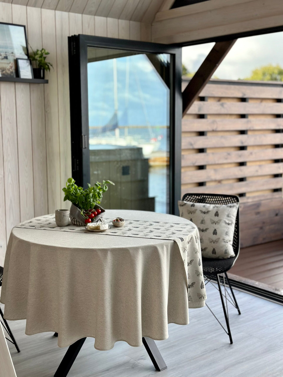 Runde Tischdecke aus recyceltem Stoff – Nord 3 – Produktansicht 4