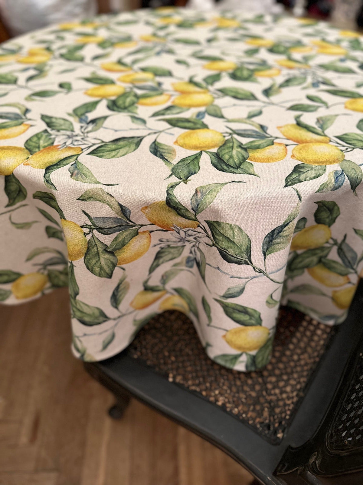 Runde Tischdecke – Lemon Linen – Produktansicht 2