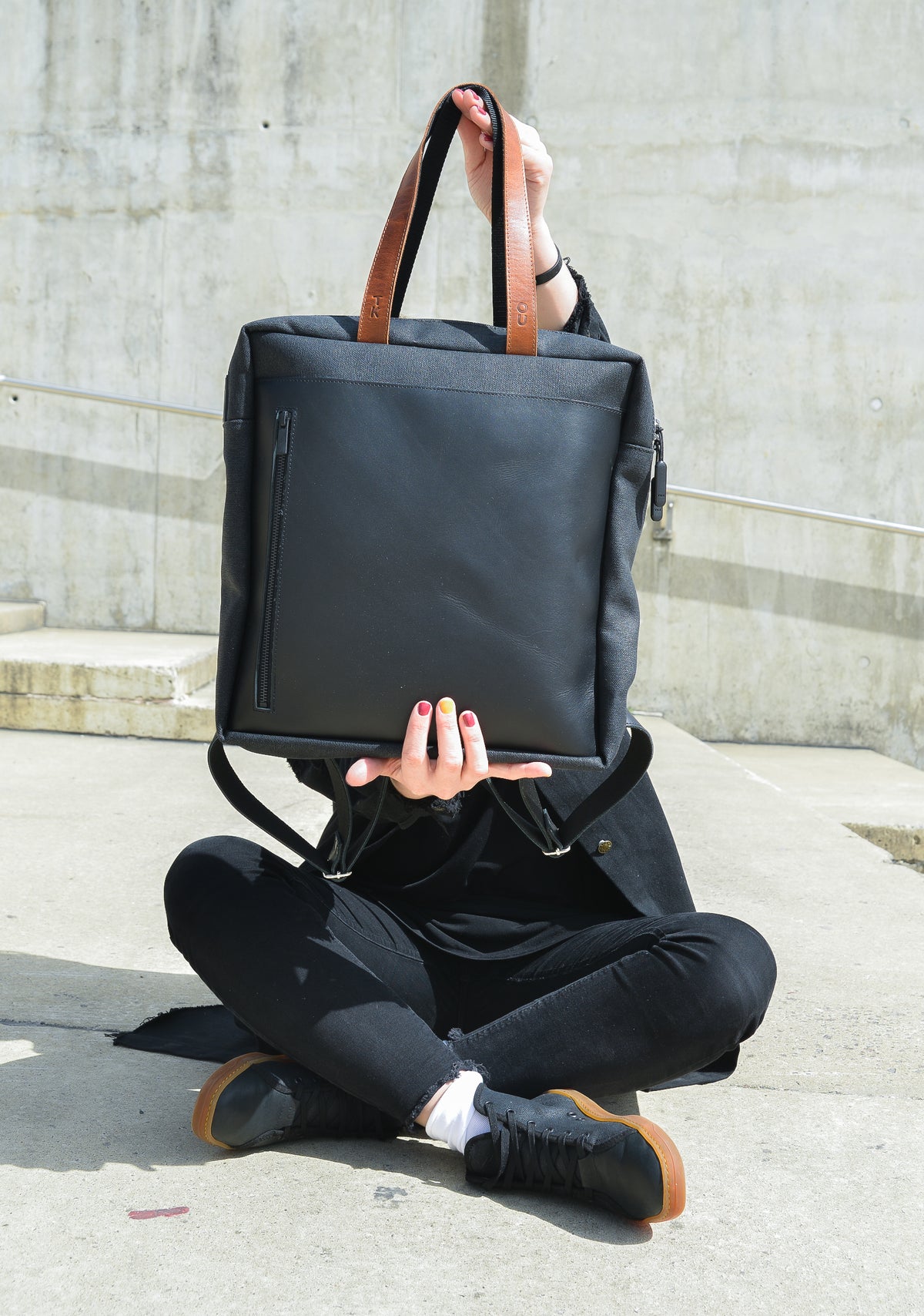 Stockholm Rucksack – Lila/Schwarz – Produktansicht 3