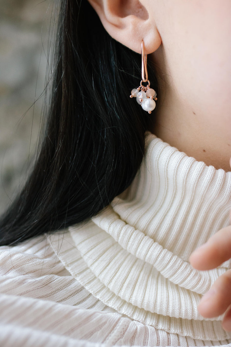 Cherie Petite Ohrringe – Roségold und Silber