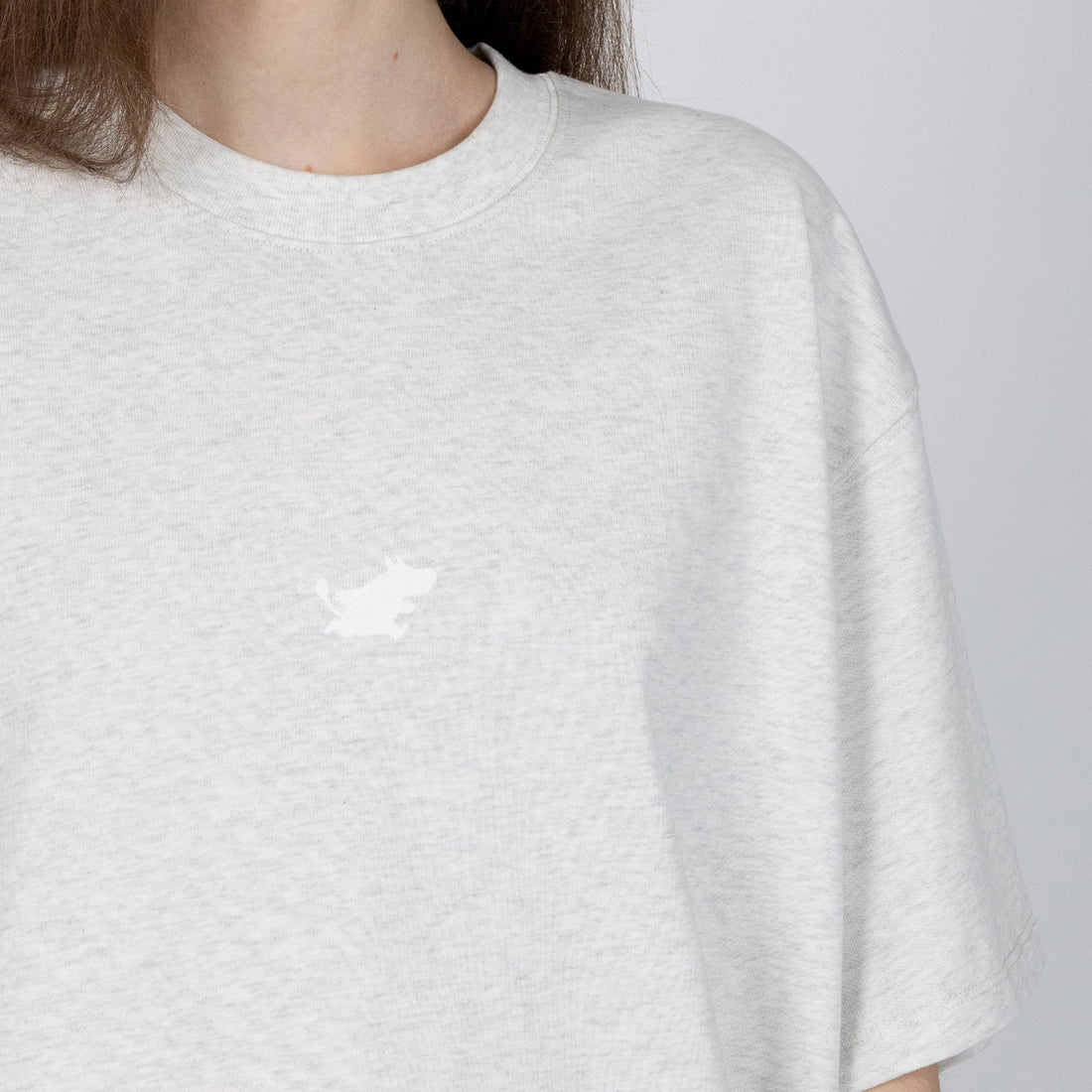 Schweres T-Shirt Moomin Classics – Melange Grau – Detailansicht 4
