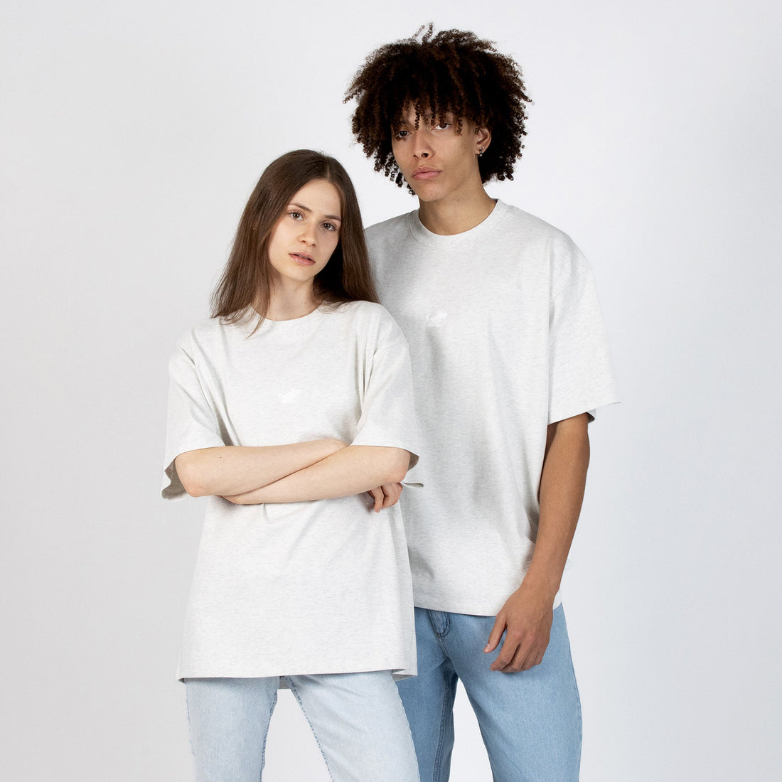 Schweres T-Shirt Moomin Classics – Melange Grau – Detailansicht 3