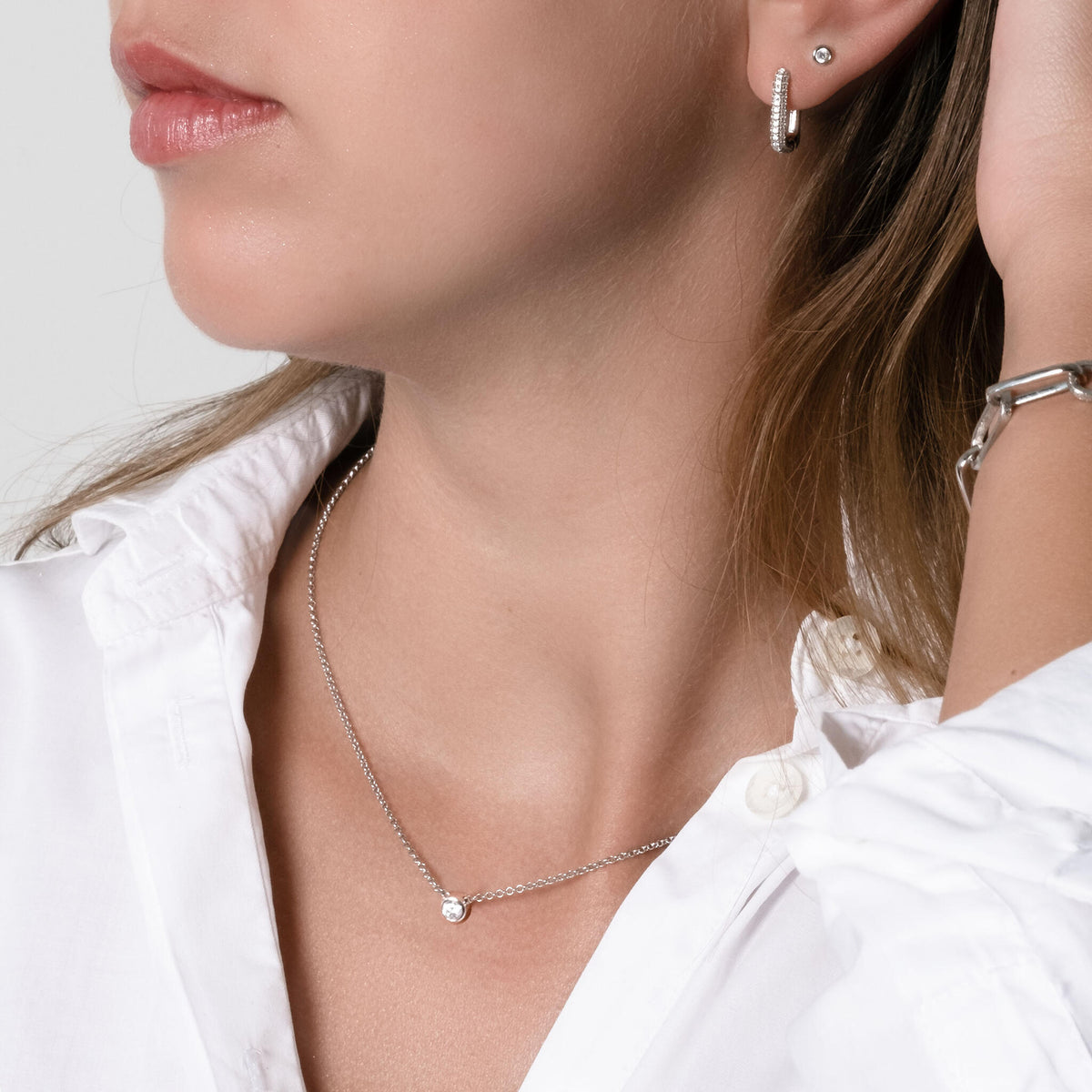 Illumi Halskette – Roségold und Silber – Produktansicht 3