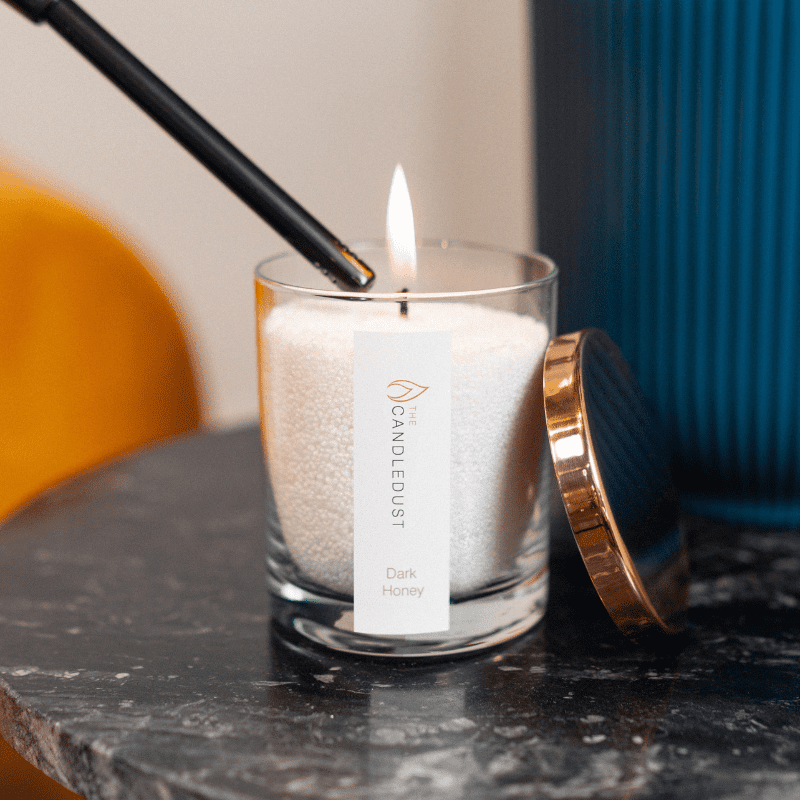 Pulverkerze im Glas – Nordic Lights 160 g – Detailansicht 2
