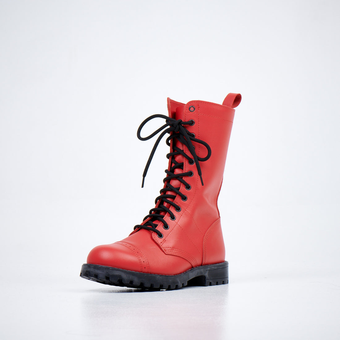 516 Hohe Fliegerstiefel – Rot – Detailansicht 2