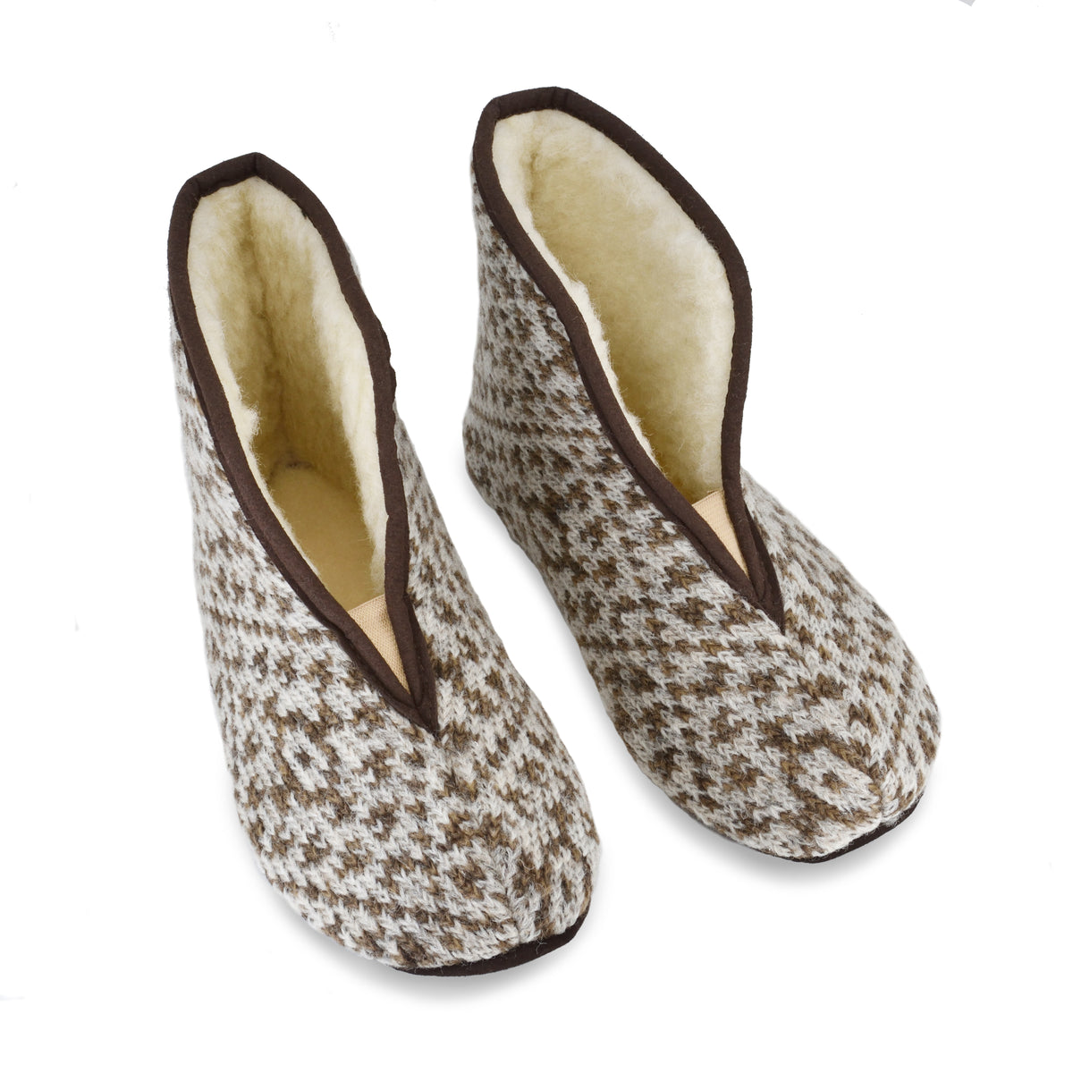 Lammwolle Hausschuhe Trolla – Beige
