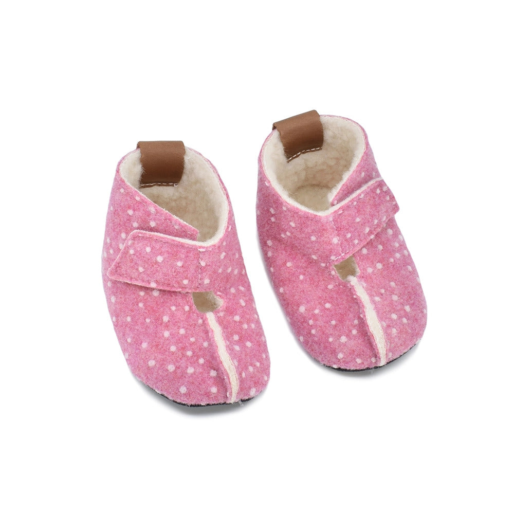 KAKU Kinderhausschuhe – Rosa mit Punkten – Produktansicht 2