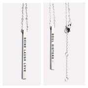 Halskette mit Anhänger „Soul Sisters / Shine Laugh Love“