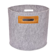 Filz OmaKing Korb – Grau/Cognac