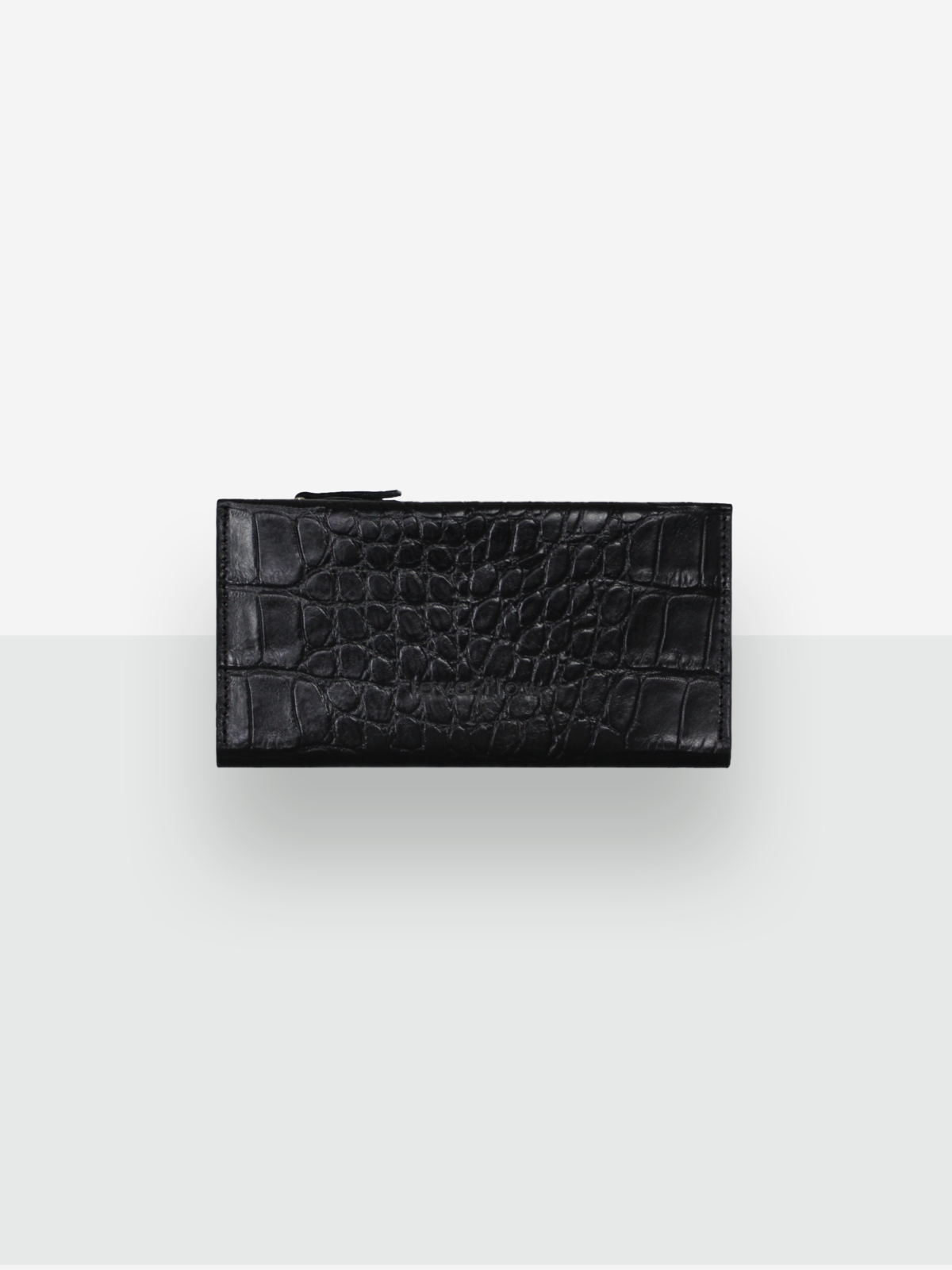 Klassische Leder-Geldbörse TAAL – Schwarz Croco
