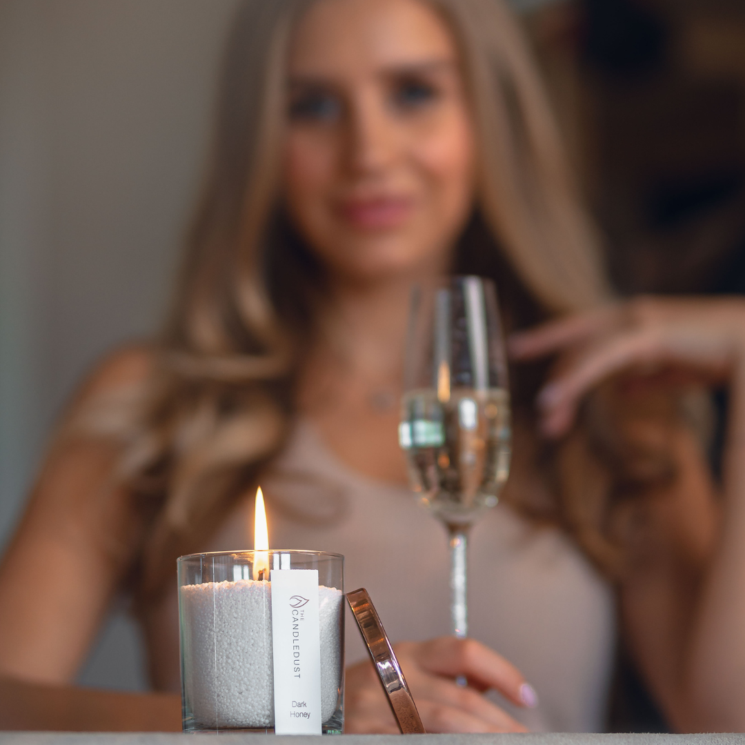 Pulverkerze im Glas – Mango Lime 160 g – Detailansicht 2