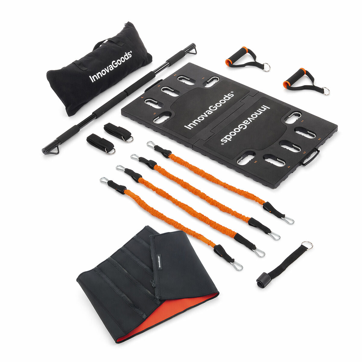 Lieferumfang von Ganzkörper-Trainingsset & Sauna-Gürtel