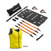 Tragbares Trainingssystem Pack mit Übungsanleitung und Sauna Sportweste Herren L