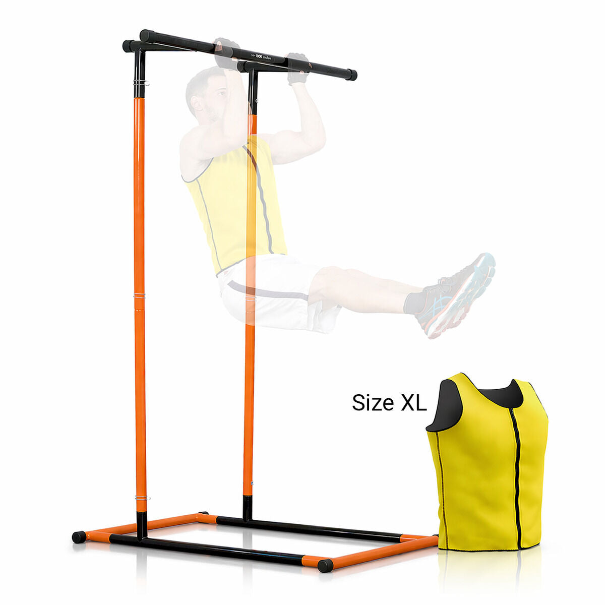 Pack Klimmzugstation Fitness mit Übungsanleitung und Sauna Sportweste Mann XL