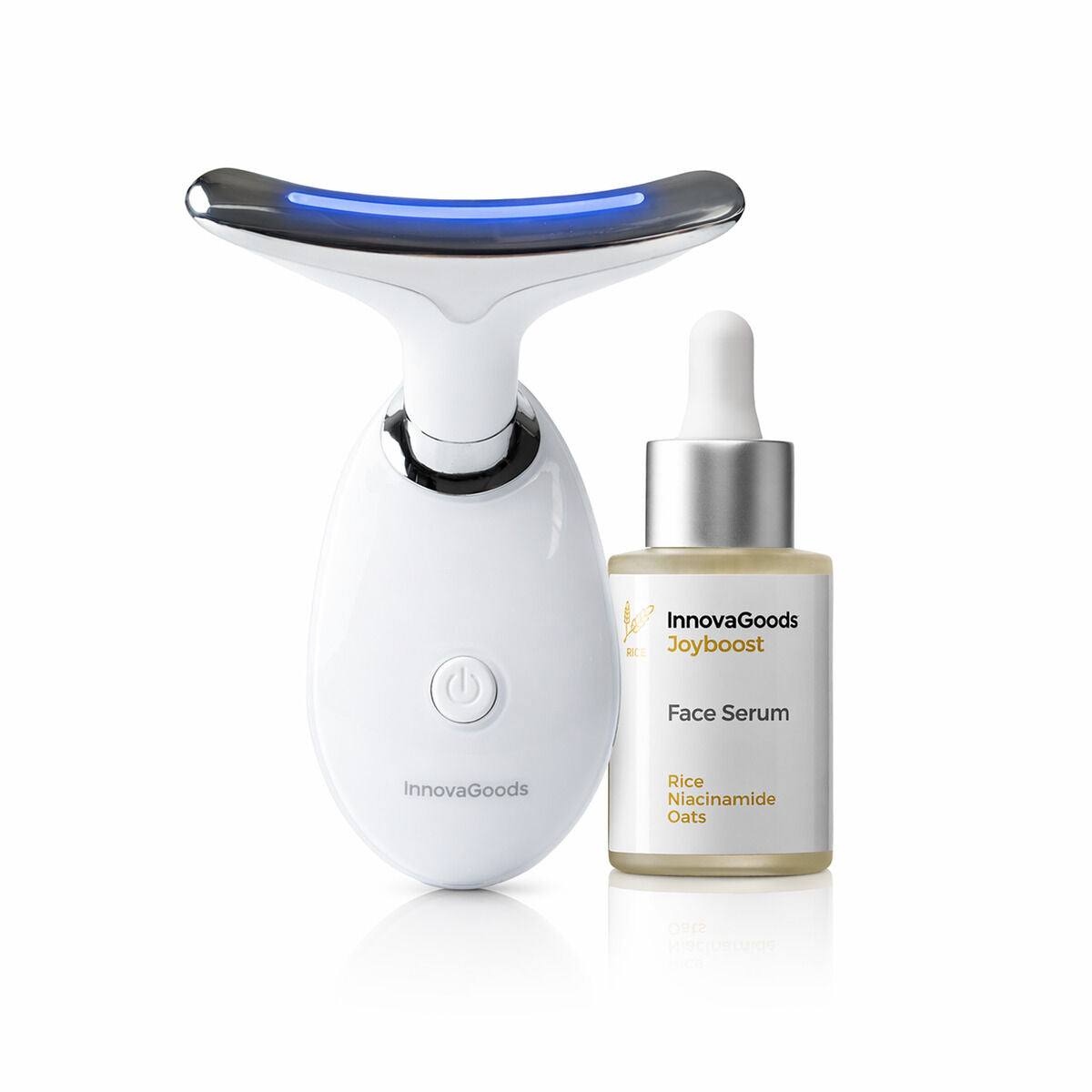 InnovaGoods Selora Gesichtsmassagegerät mit Rice Gesichtspflege-Set
