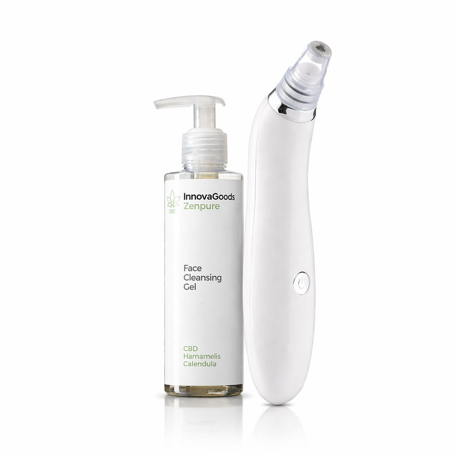 Set Elektrischer Gesichtsporenreiniger und CBD Gesichtsgel Zenpure 200 ml