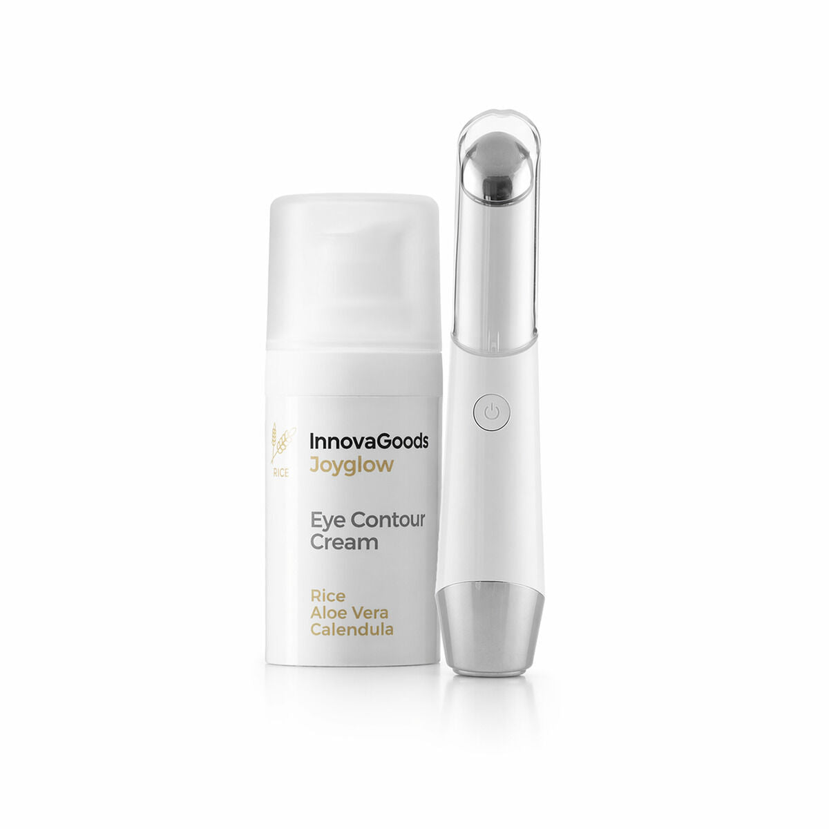 InnovaGoods Therey Augenmassagegerät mit Rice Joyglow Augenpflege 15 ml