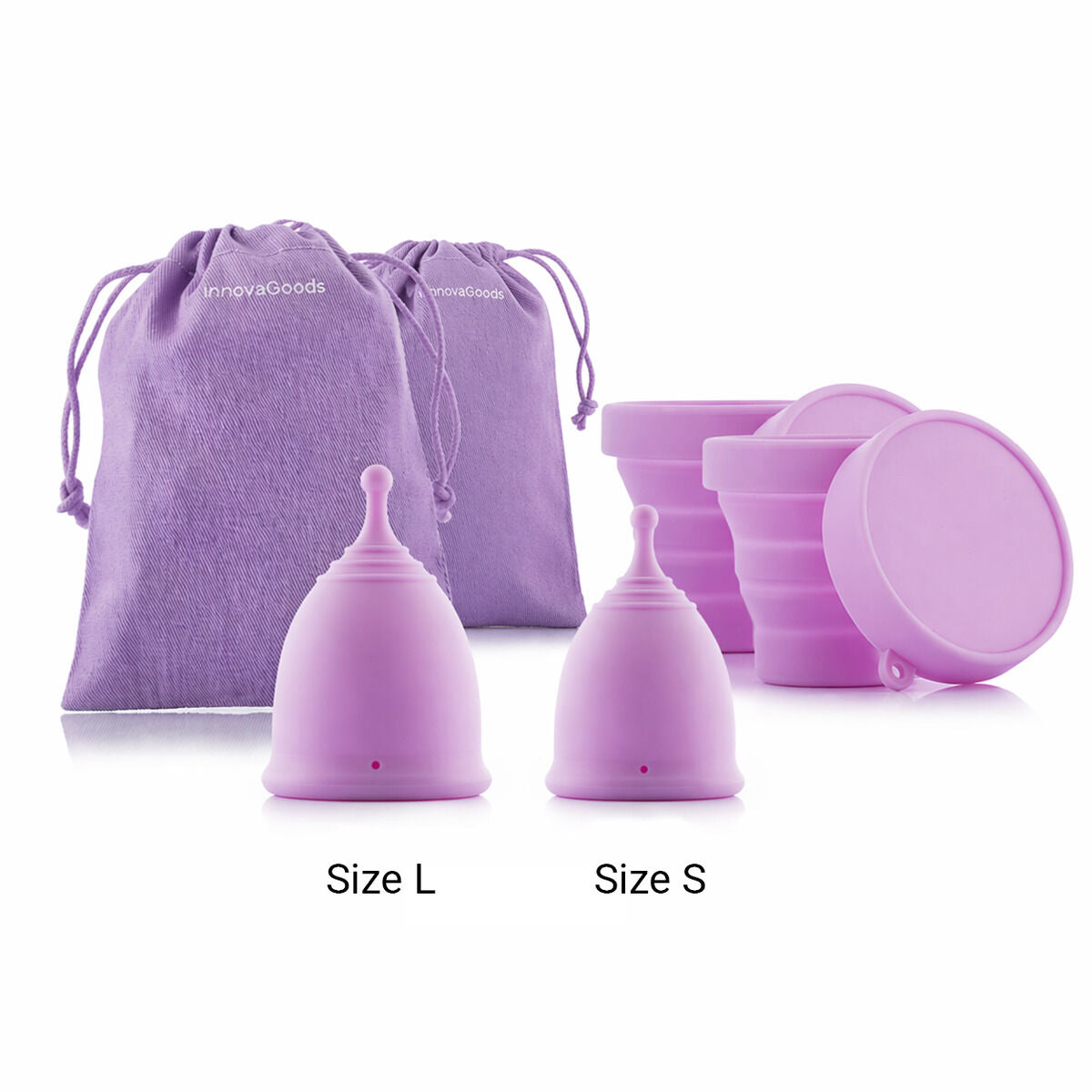 Kuppy Menstruationstassen-Set mit zwei Größen und Zubehör
