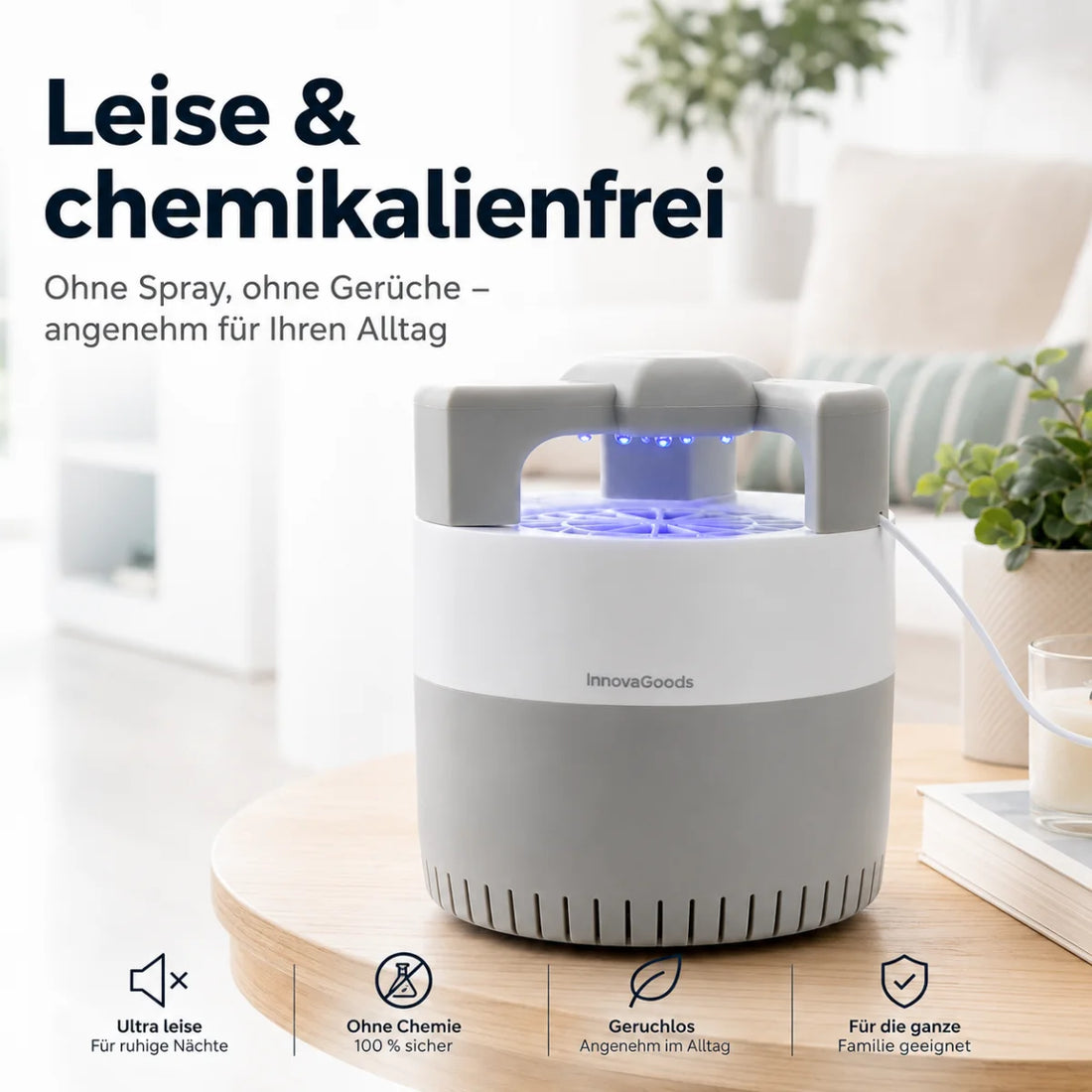 Anti-Mücken-Sauglampe mit UV-Licht und USB – Detailansicht 4
