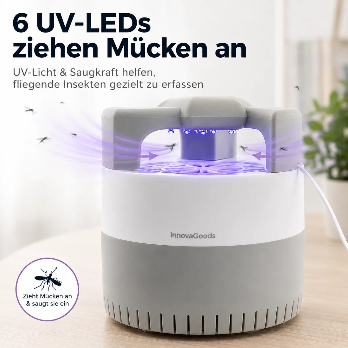 Anti-Mücken-Sauglampe mit UV-Licht und USB – Produktansicht 4