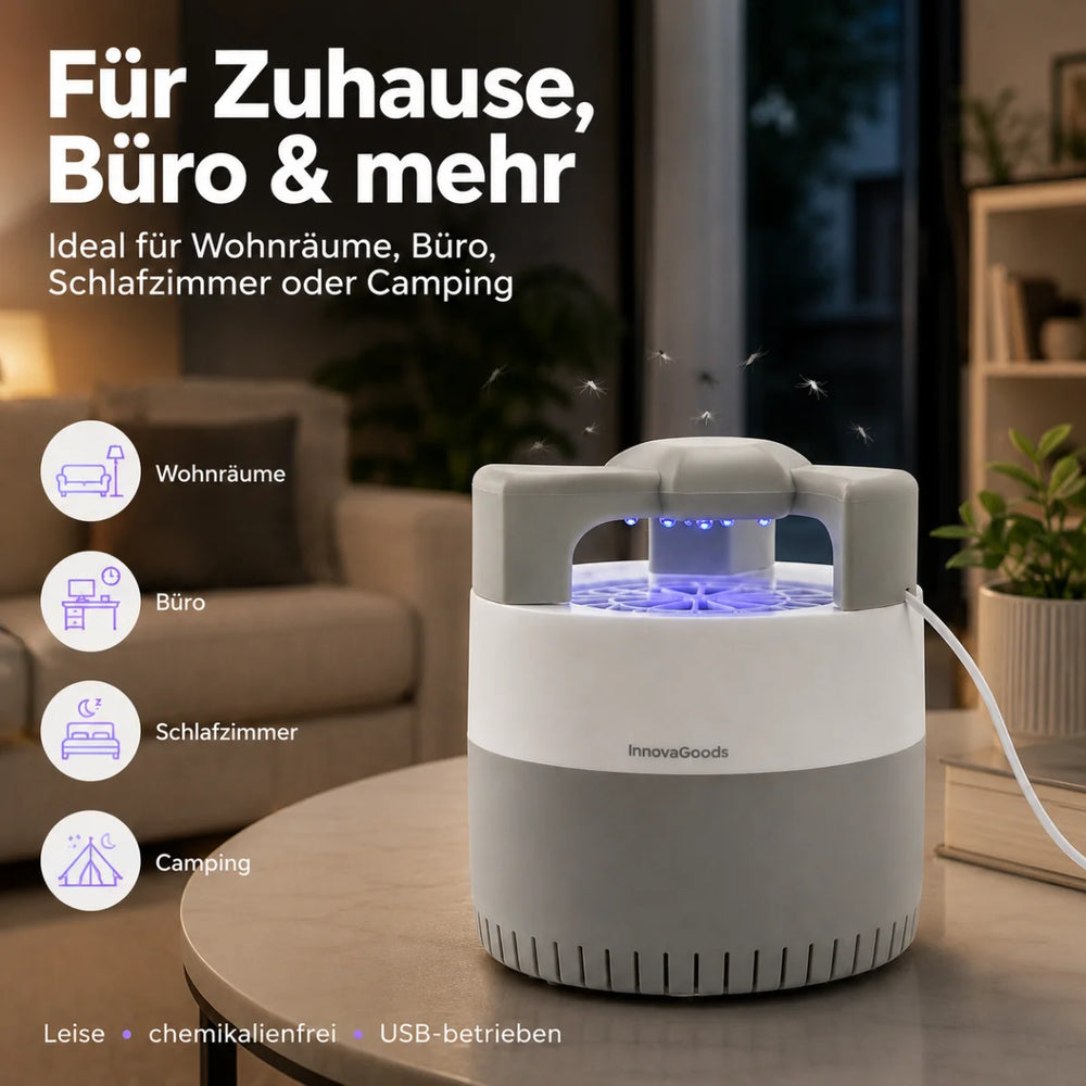 Anti-Mücken-Sauglampe mit UV-Licht und USB – Detailansicht 1