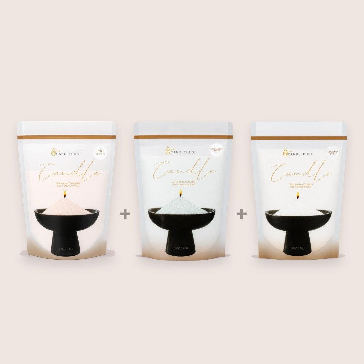 B Nachfüllung Trio, Dark Honey, Lemongrass Ginger, Diamond Dust, 3 × 350 g