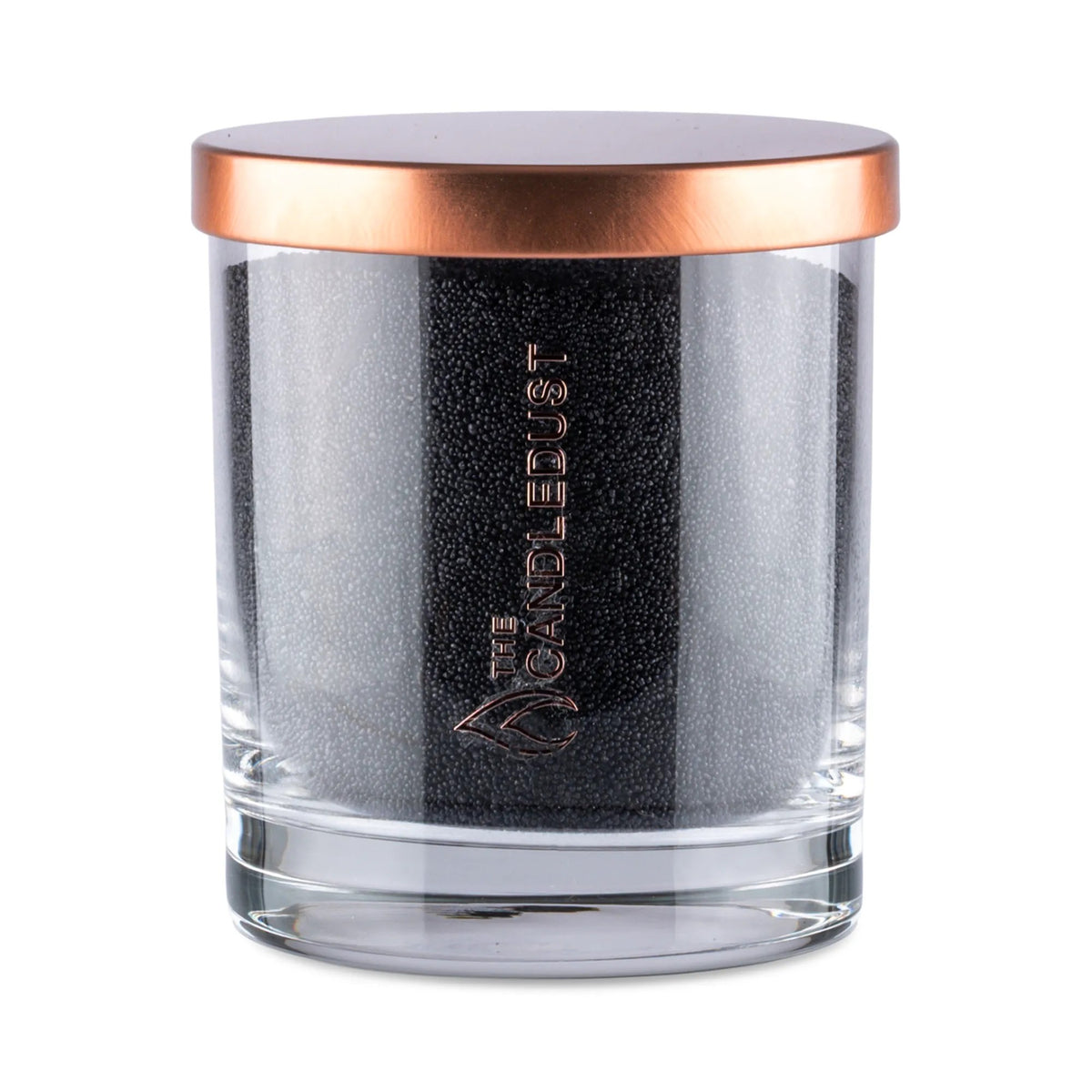 Black Unscented Candle in Glass, 160g