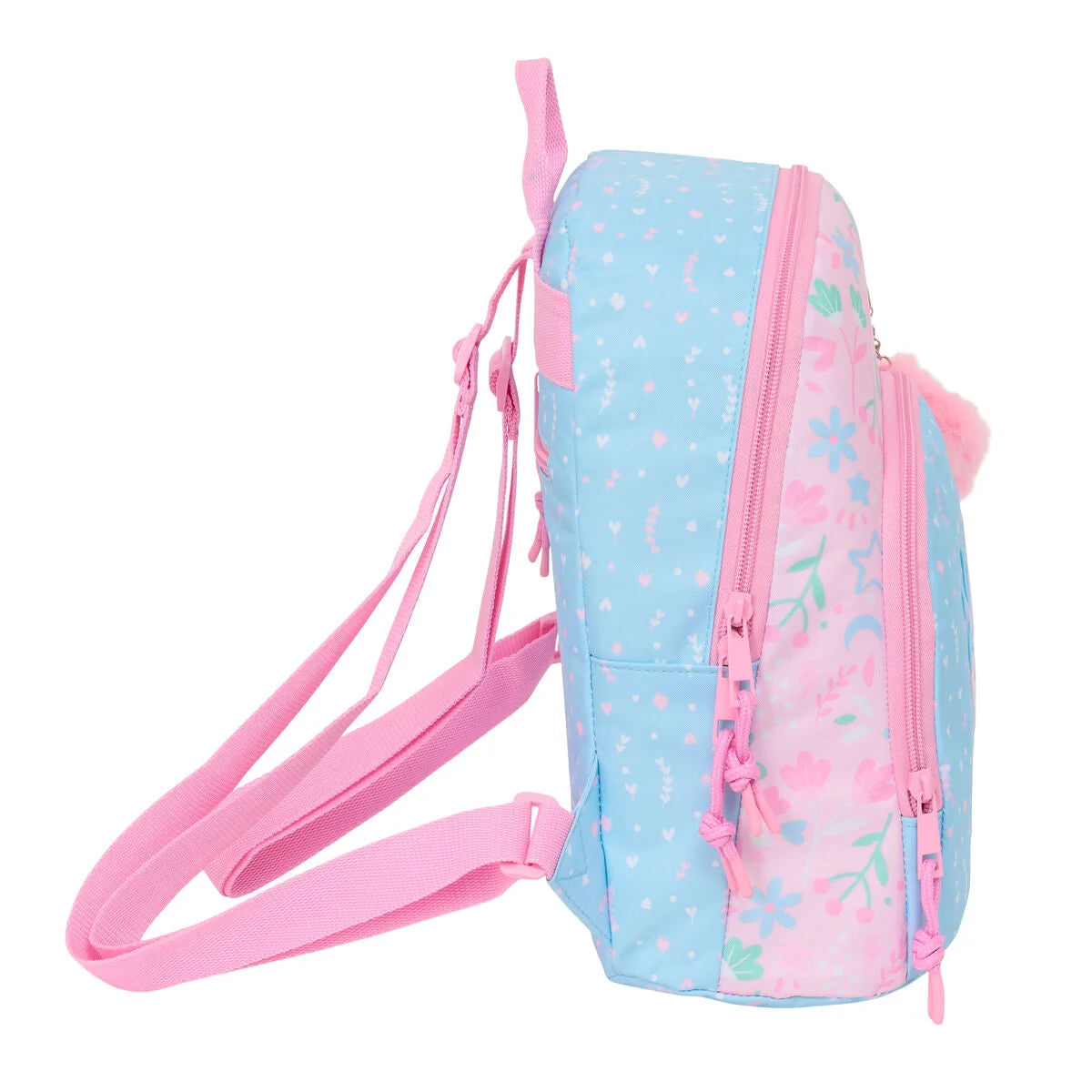 Kinder-Mini-Rucksack BlackFit8 Smile Rosa Hellblau – Produktansicht 2