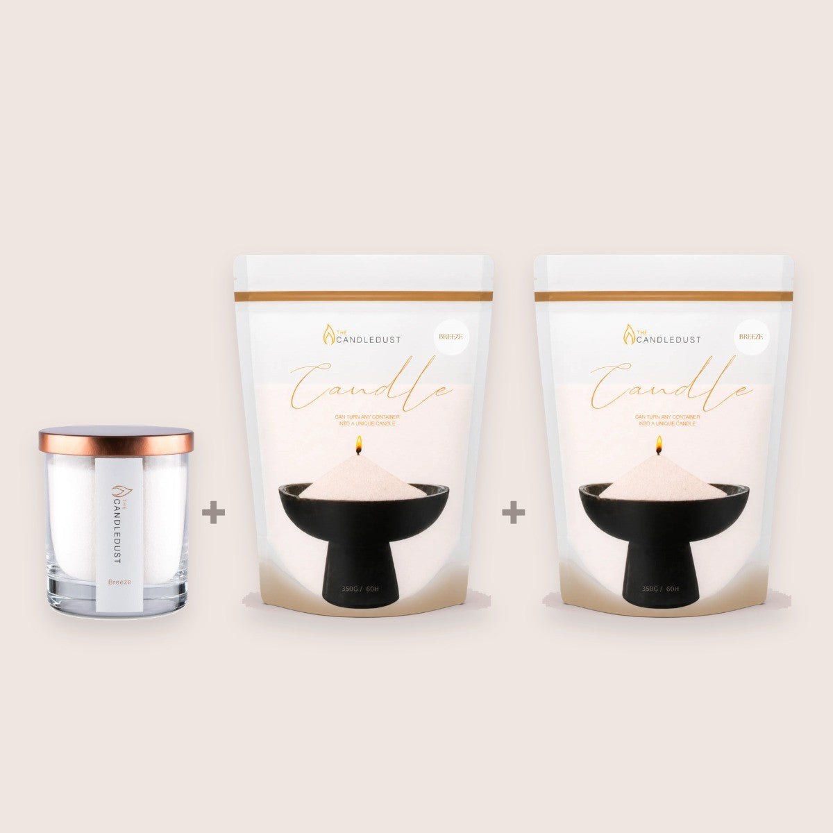 Breeze Starter Set, 160g Candle + 2 × 350g Refills