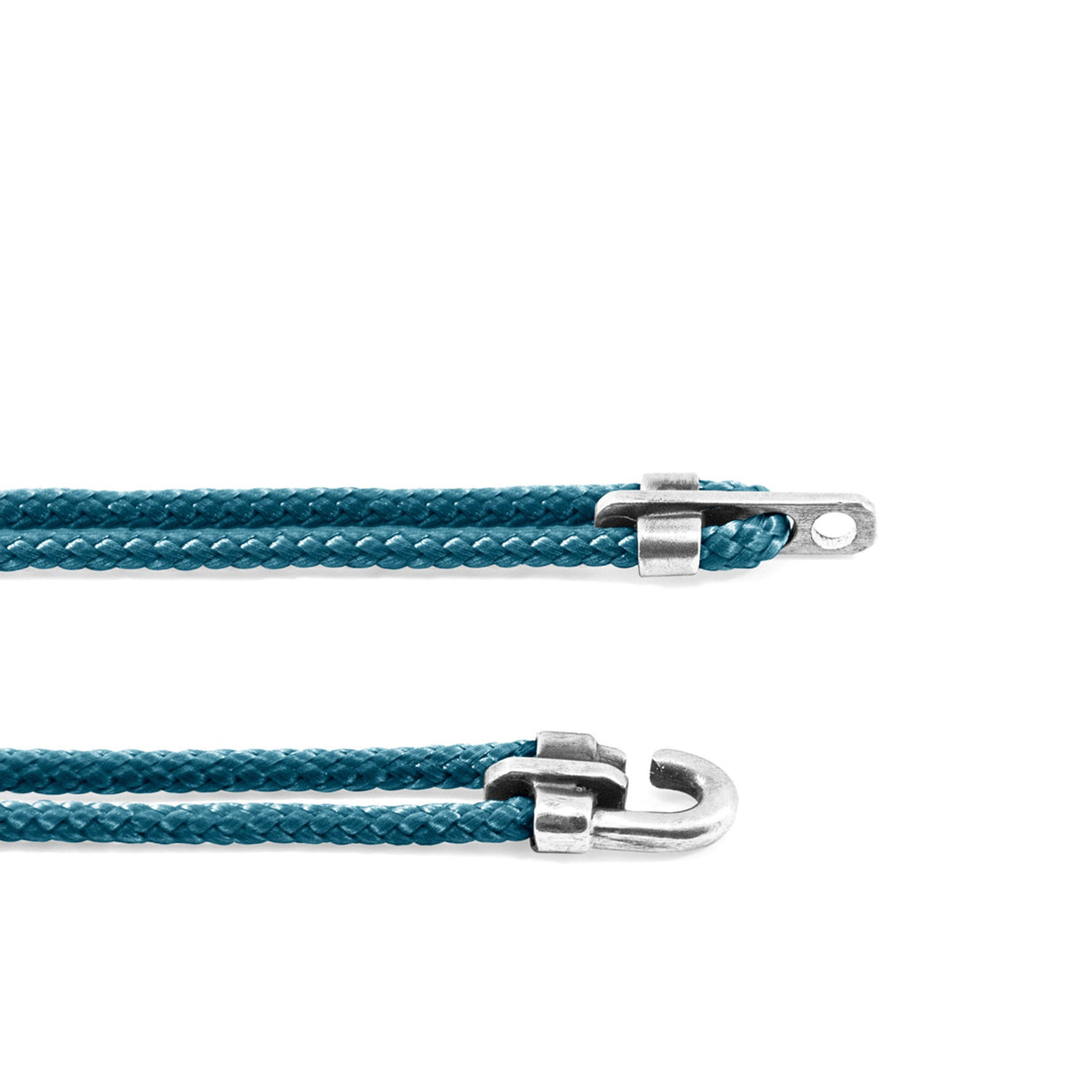 Canterbury Silberarmband aus Seil – Ozeanblau – Produktansicht 4