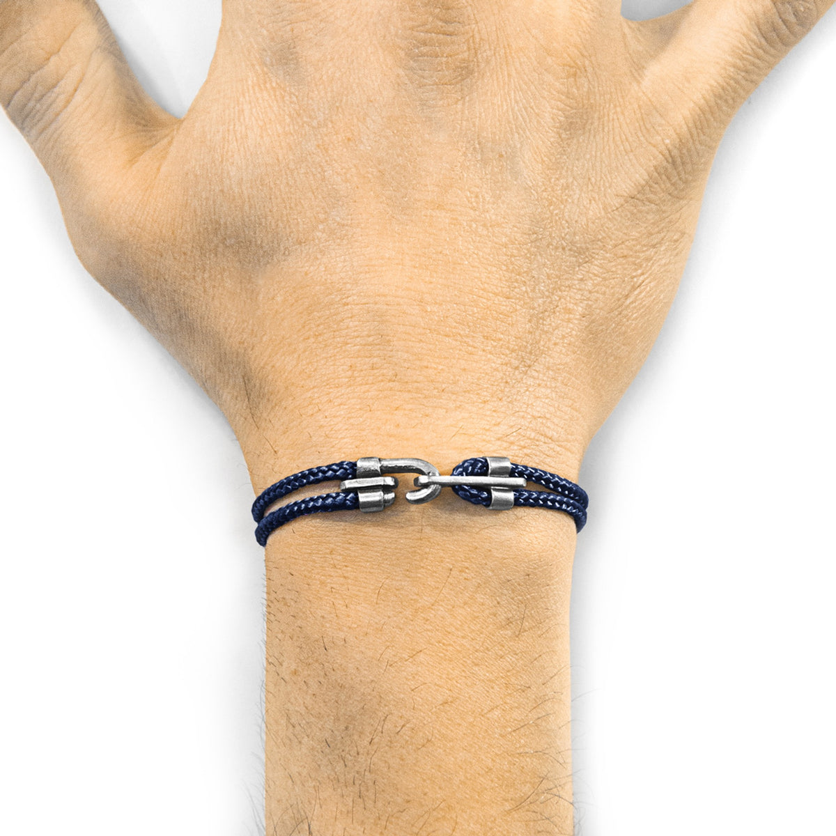 Canterbury Silberarmband aus Seil – Marineblau – Produktansicht 5