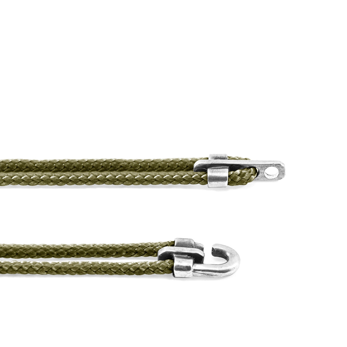 Canterbury Silberarmband aus Seil – Khakigrün – Produktansicht 4
