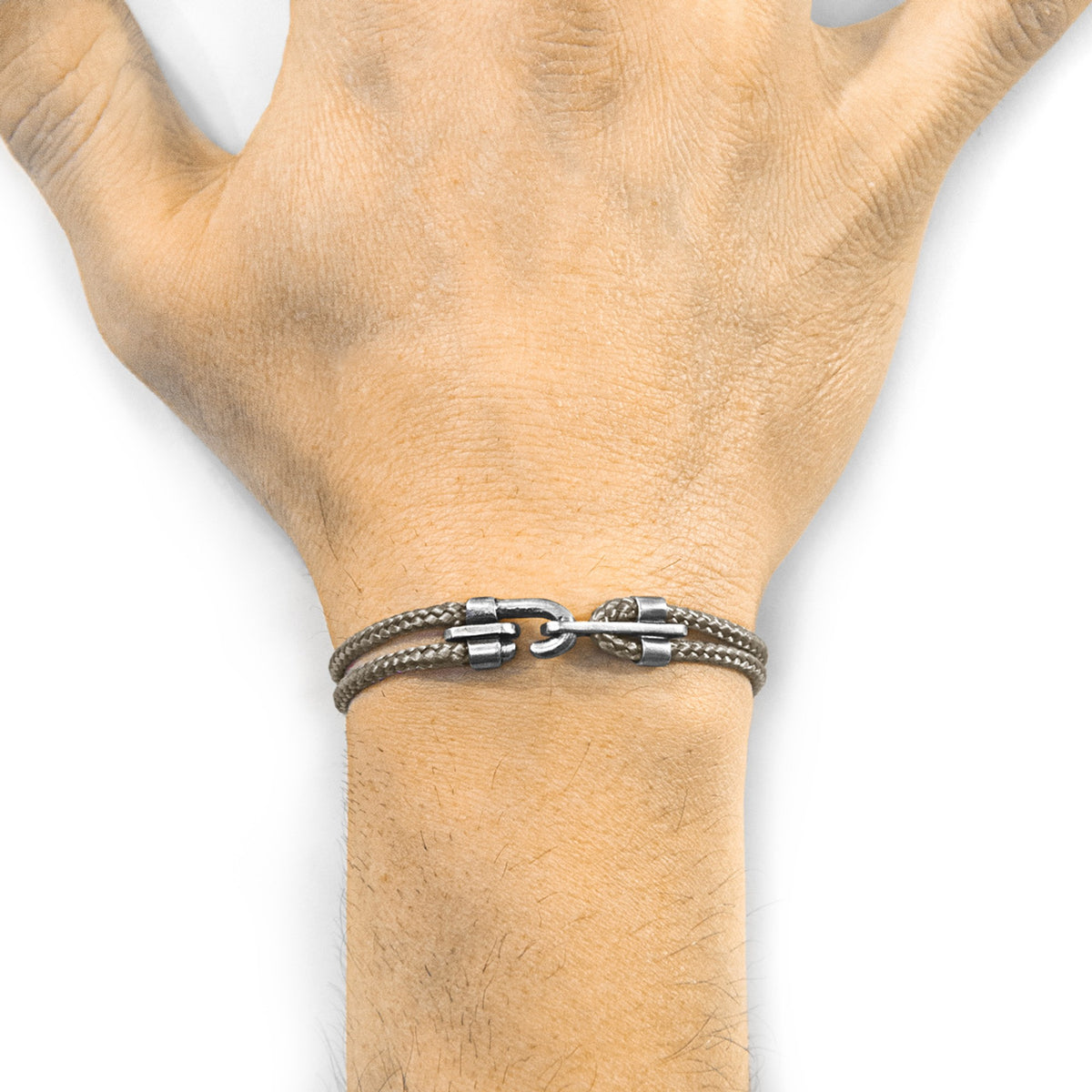 Canterbury Silberarmband aus Seil – Sandbraun – Produktansicht 4