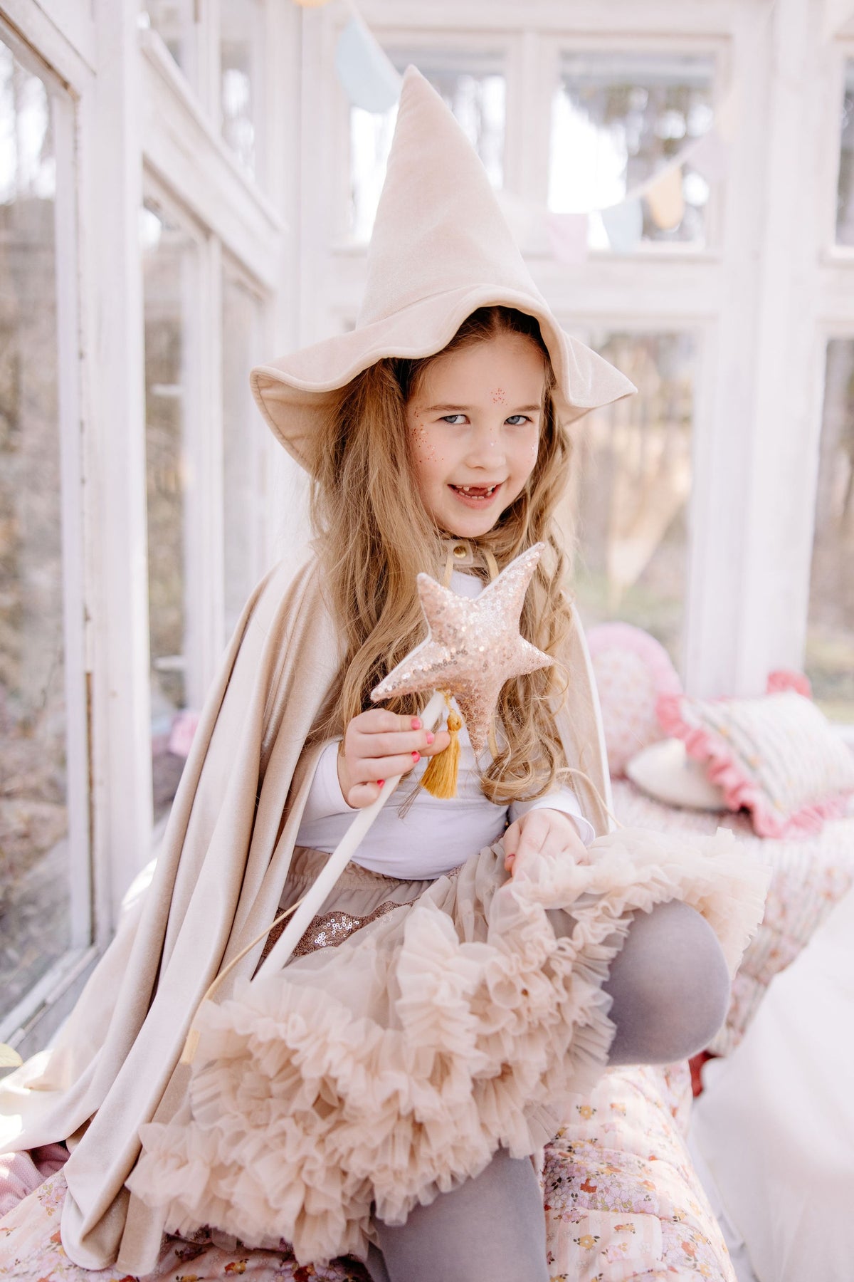 Katzenmaske mit Pailletten – Roségold – Produktansicht 5