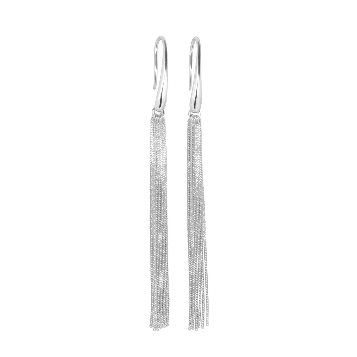 Cherie L – Tassel Ohrringe – Roségold und Silber