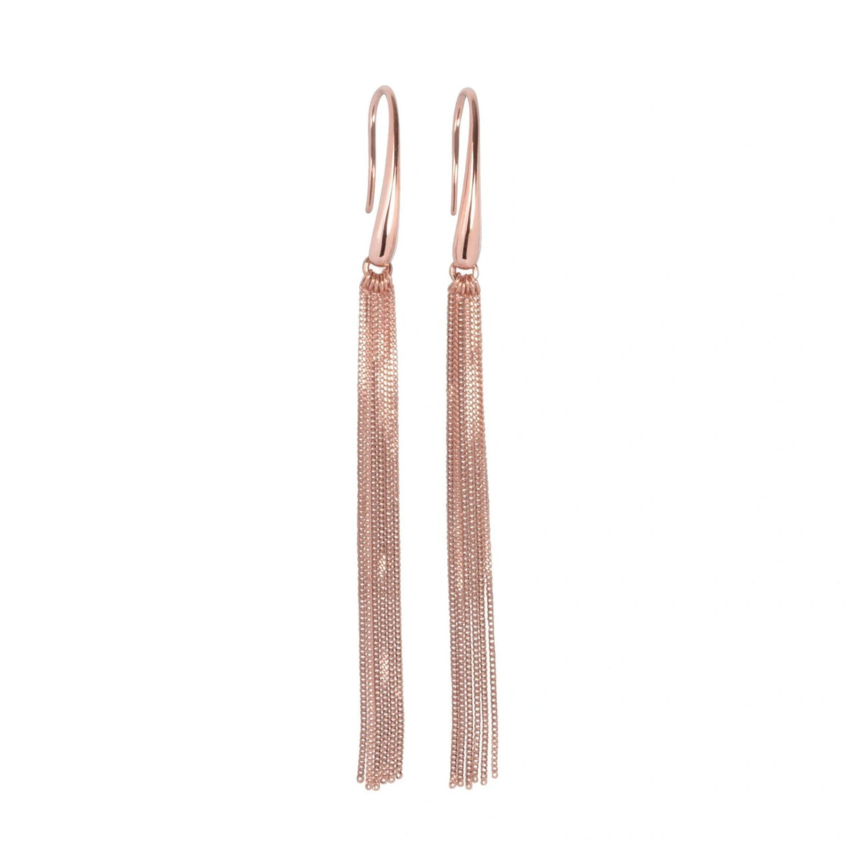 Cherie L – Tassel Ohrringe – Roségold und Silber – Produktansicht 2