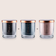 Classic Duftfreies Farbtrio, Schwarz, Space Grau, Nude, 3 × 160 g Kerzen