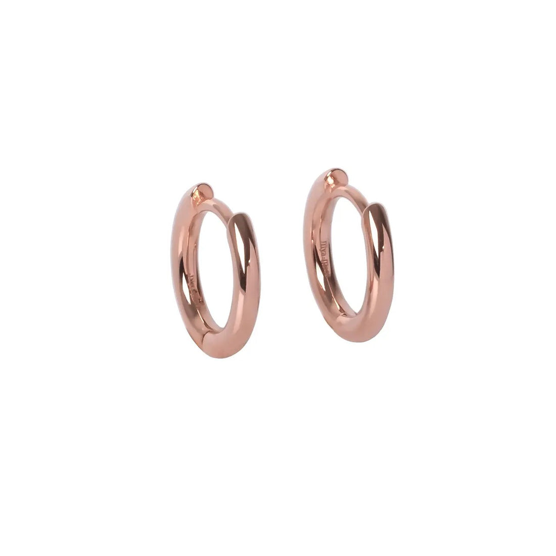 Classy Klein Hoops – Roségold und Silber – Detailansicht 1