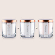 Cosy Discovery Trio, Dark Honey, Midnight, Pomegranate Spice, 3 × 160 g Kerzen