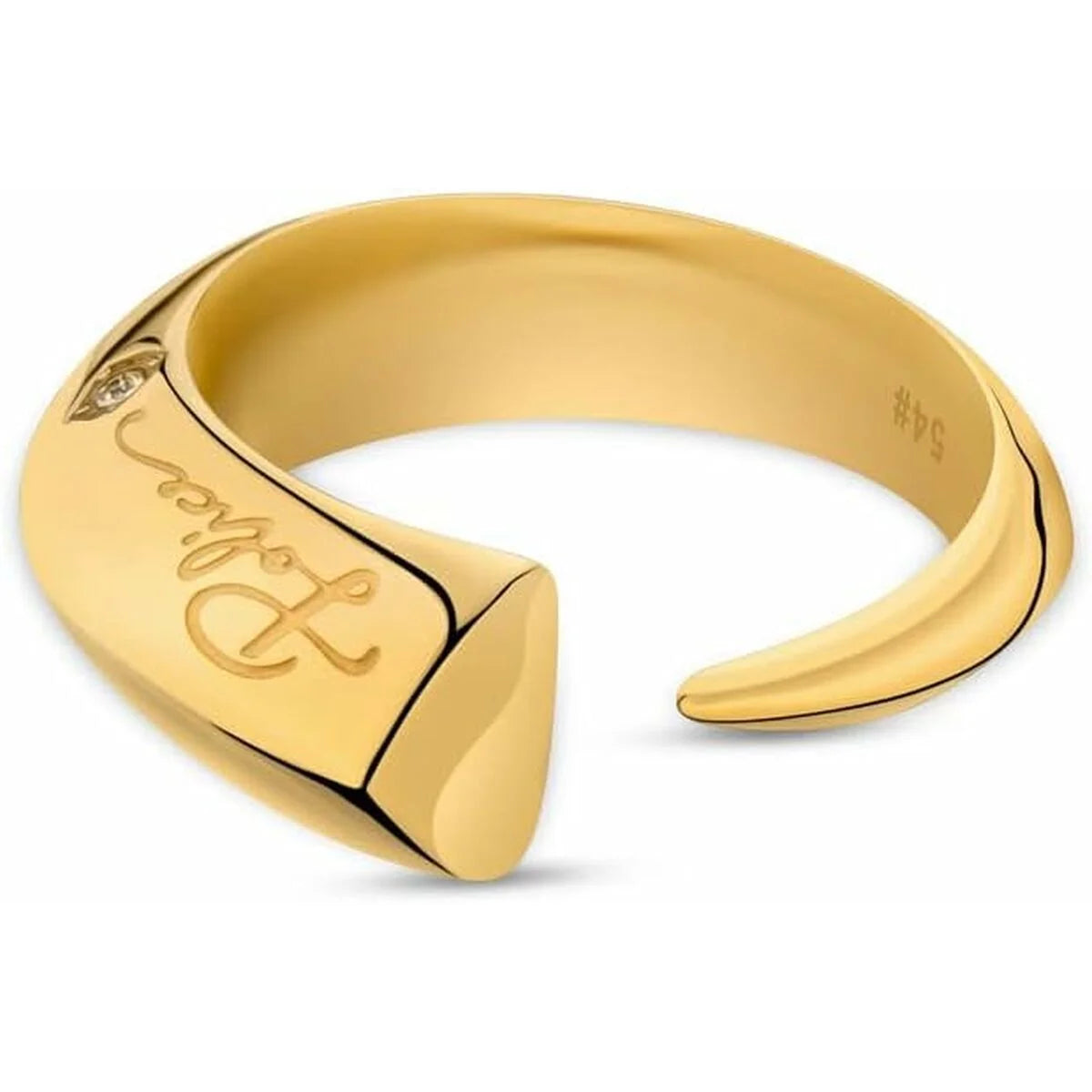 Police PEJLF2213112 Damenring in Gold mit offenem Design