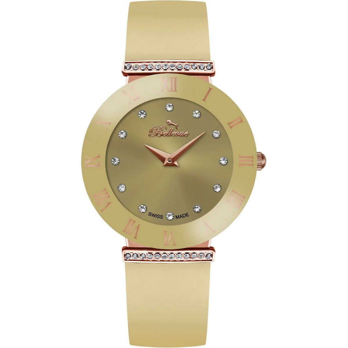 Damenuhr Bellevue E106 Gelb Rosa 26 mm