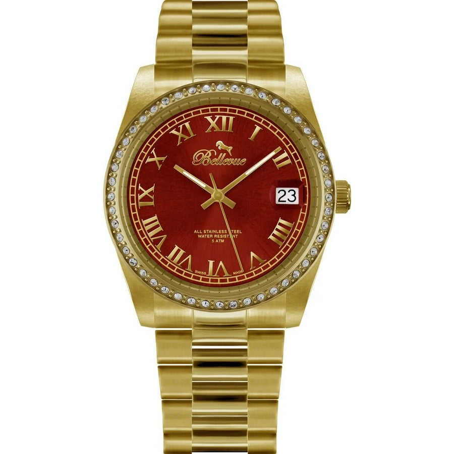 Damenuhr Bellevue I18 Gold Grau 28 mm
