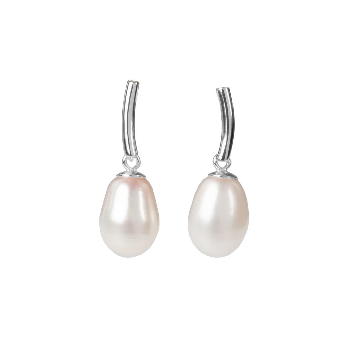 DayCharm Pearl Drop Ohrringe – Roségold und Silber – Produktansicht 2