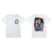 Unisex-T-Shirt Batman Card mit Joker-Motiv in Weiß