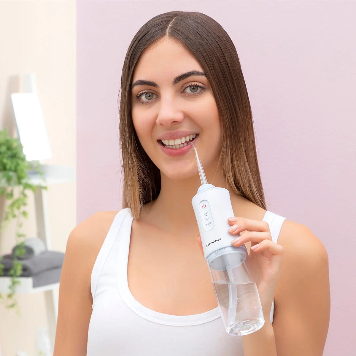 Denter Tragbare Wiederaufladbare Munddusche Blau Weiß