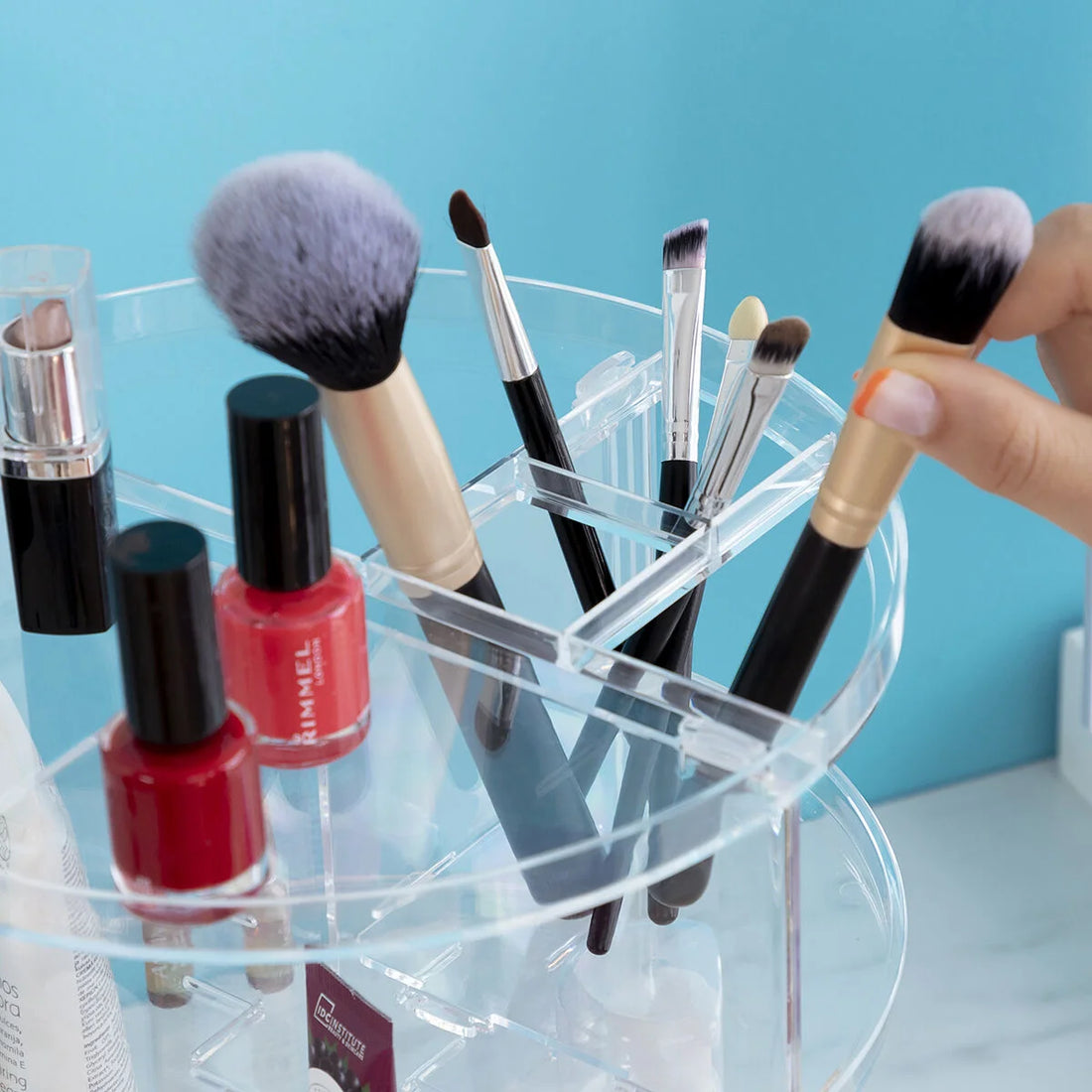 Make-up-Organizer Rolkup – 360 Grad drehbar – Detailansicht 4