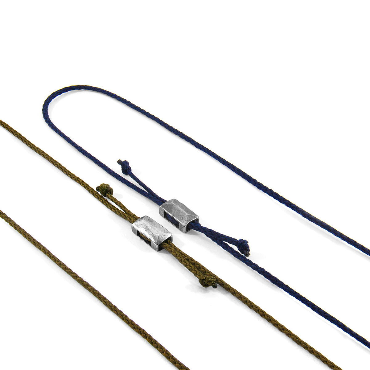 Edward Skinny-Silberarmband aus Seil – Klassisches Grau – Produktansicht 2
