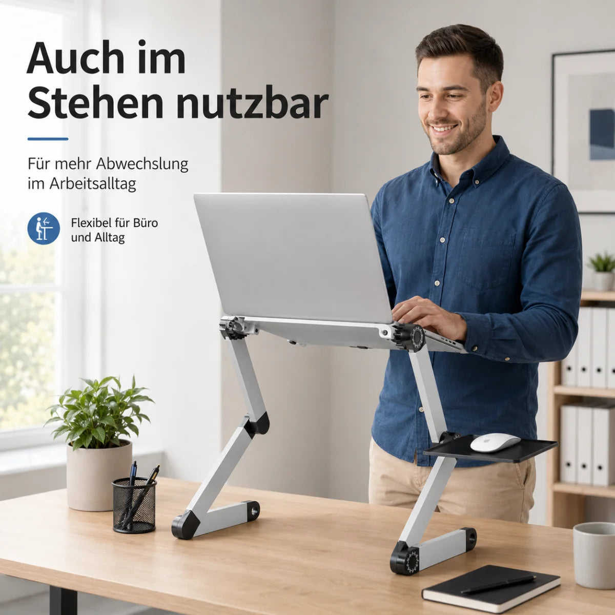 Laptop-Tisch mit Mausablage verstellbar – Produktansicht 4