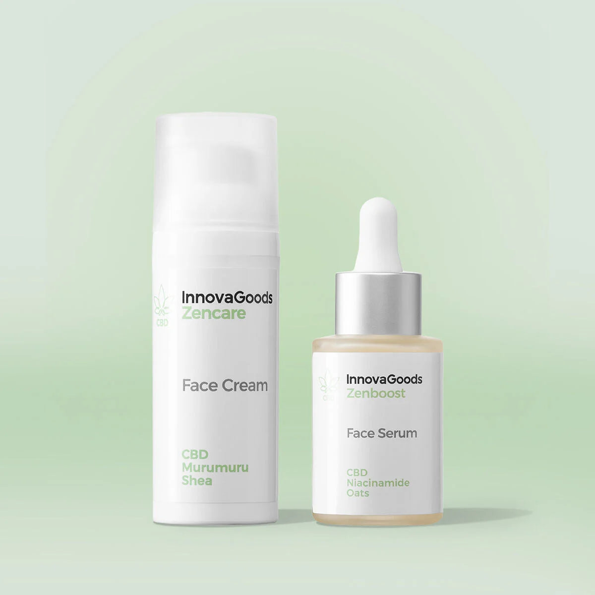 Zencare Gesichtscreme und Zenboost Gesichtsserum