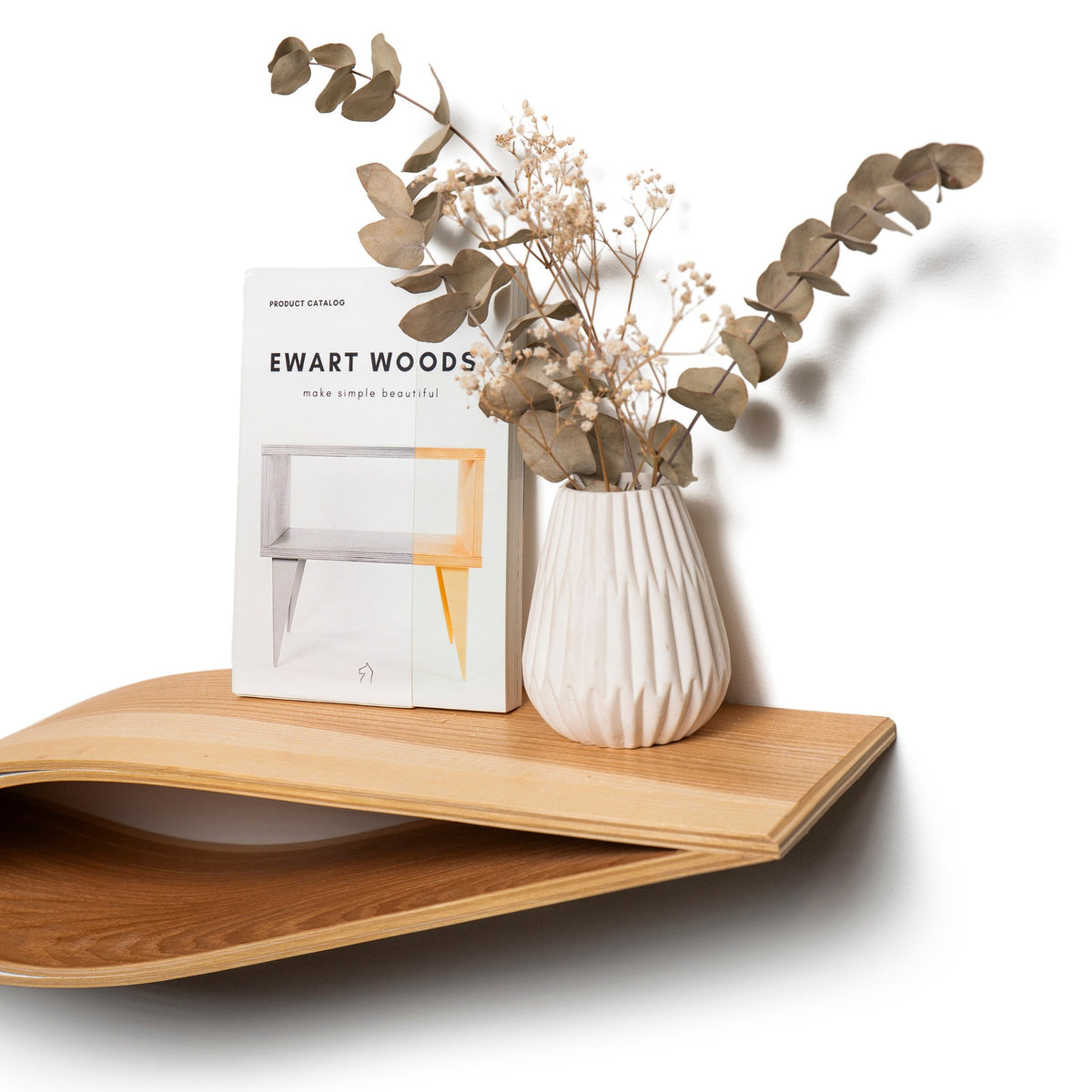 Schwebendes Wandregal aus Holz – Fish – Produktansicht 4